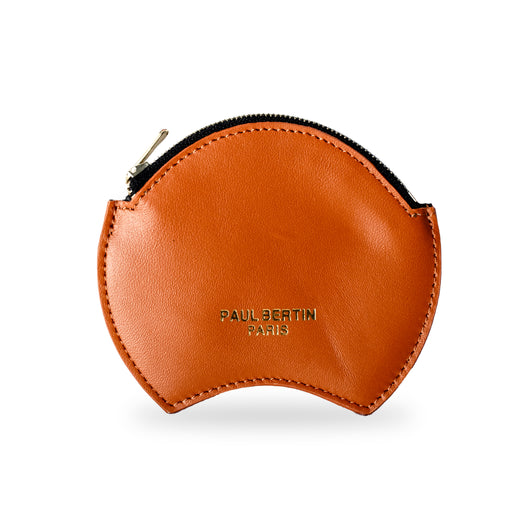 Porte-monnaie en cuir orange - Paul Bertin Paris
