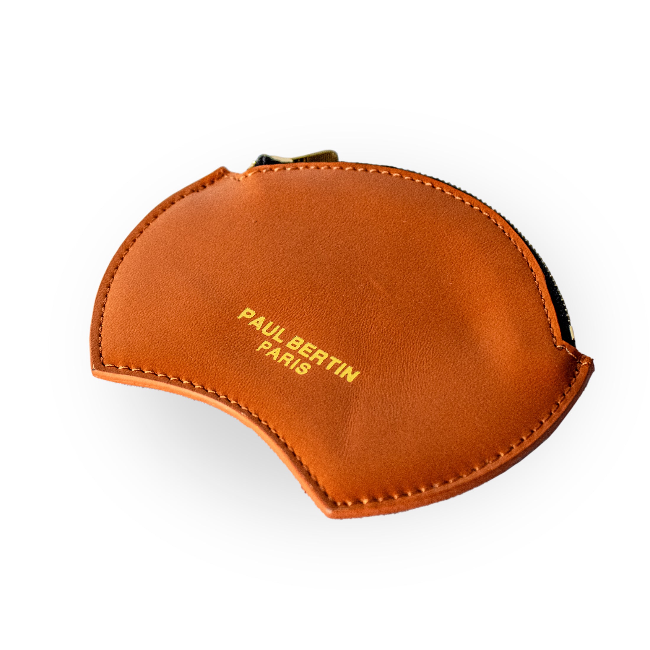 Porte-monnaie en cuir orange - Paul Bertin Paris