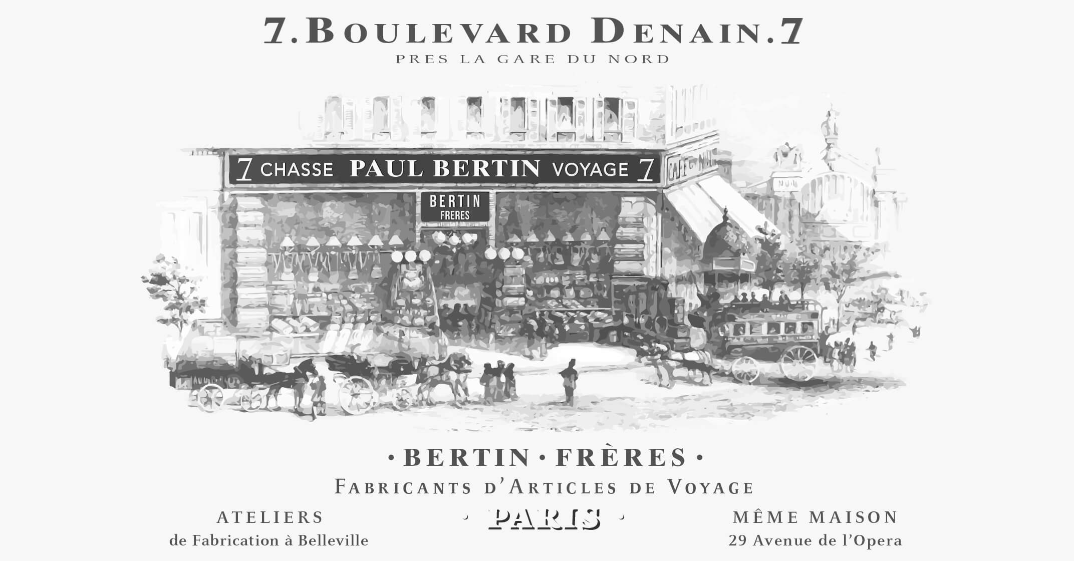 vieille devanture de la boutique Paul Bertin Paris 